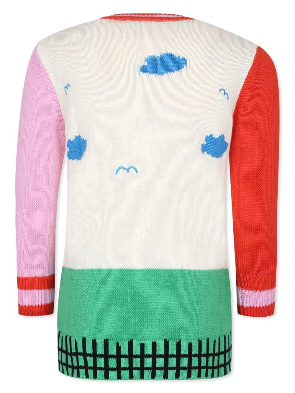 Abito per bambina Stella McCartney Kids bianco con stampa grafica TV1A20 Z1528 999 STELLA McCARTNEY KIDS 