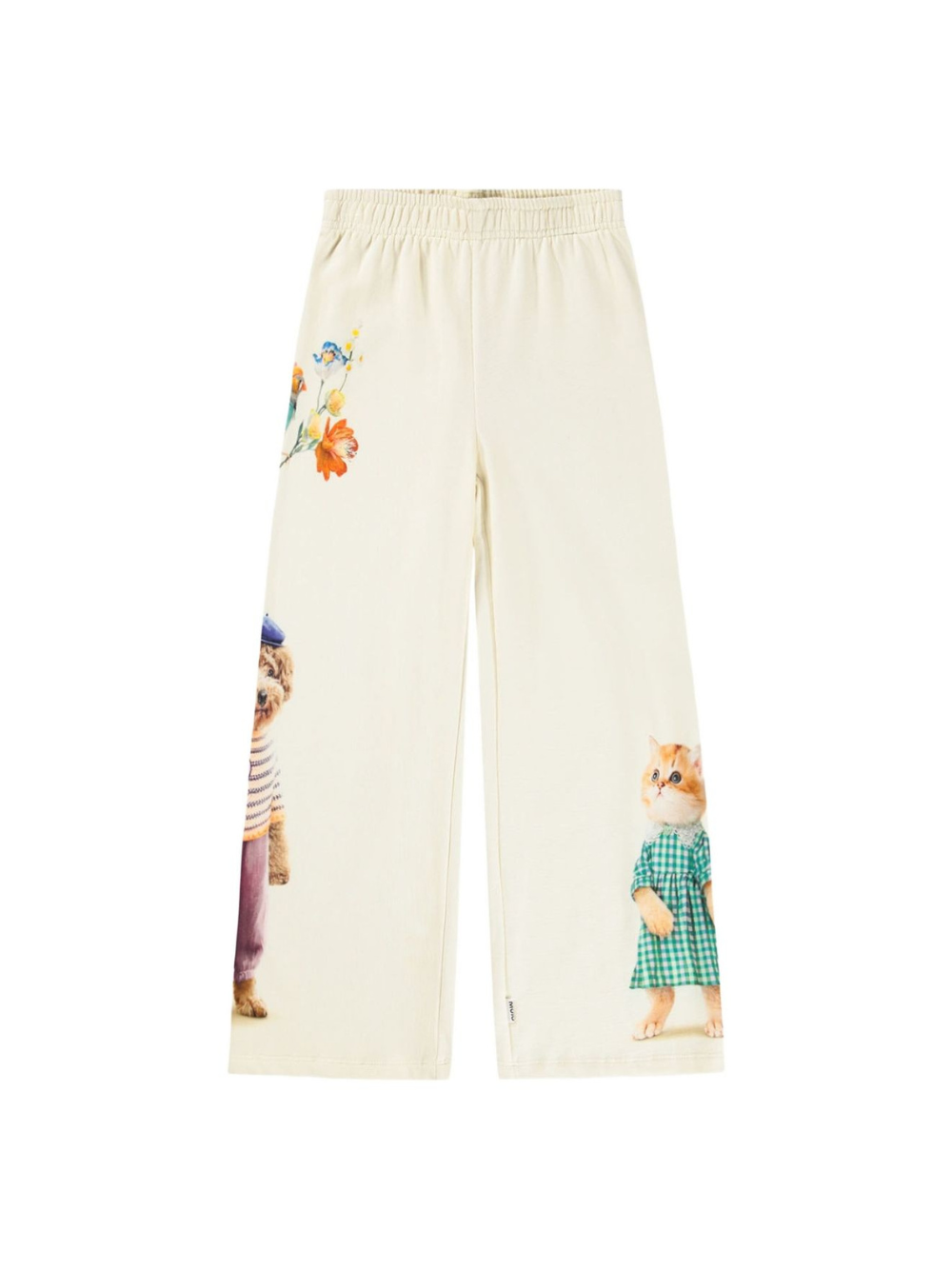 Pantaloni per bambina Molo Aurita bianco con stampa grafica all-over 2W25I205 9733 MOLO 