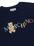 Abito per bambina Moschino Kids blu modello felpa HDV0GTLAA45 40016 MOSCHINO KIDS 