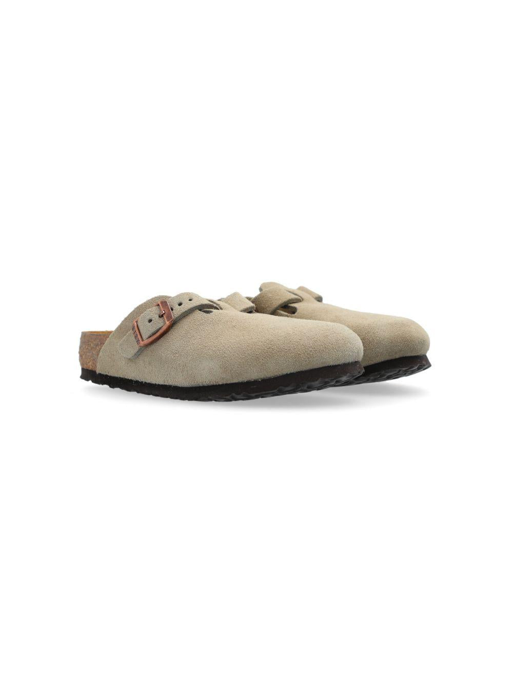 Slippers per bambini Birkenstock Kids Boston beige con chiusura con fibbia 1027875 TAUPE BIRKENSTOCK 