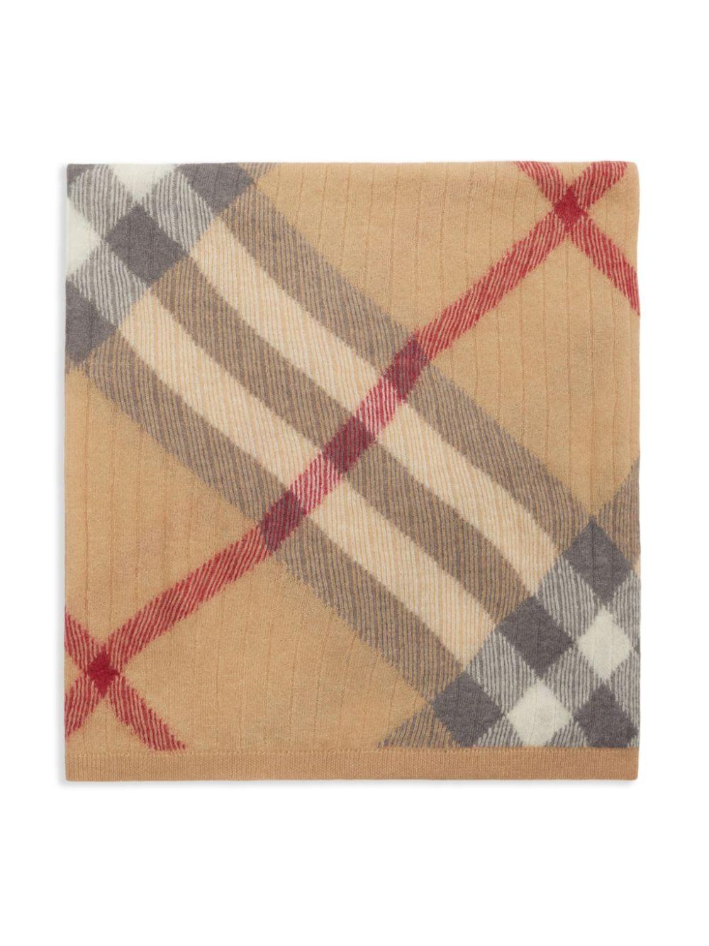 Coperta con motivo House Check baby per neonato Burberry Kids beige con motivo a quadri 8100095 A2205 BURBERRY KIDS 