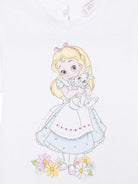 T-shirt per neonata Monnalisa bianco con stampa grafica x Disney 39E614 5002 0099 MONNALISA 