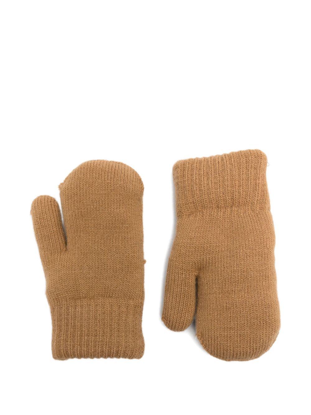 Guanti per bambini Molo marroni con faccia d'orso 7W25S102 5510 MOLO 