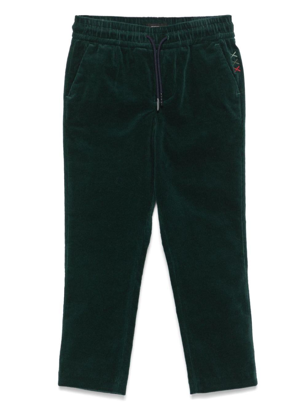Chino per bambino Scotch & Soda verde affusolato a coste 177784 301 SCOTCH&SODA 