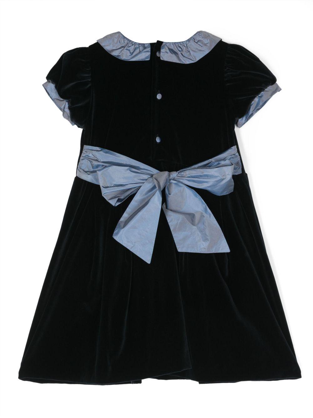 Abito per bambina JESURUM BABY blu con bordo di ruches CA BUSINELLO 82 JESURUM 