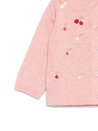 Cardigan per neonata Bonpoint rosa con ricamo ciliegie S06XCAK00007 124A BONPOINT 
