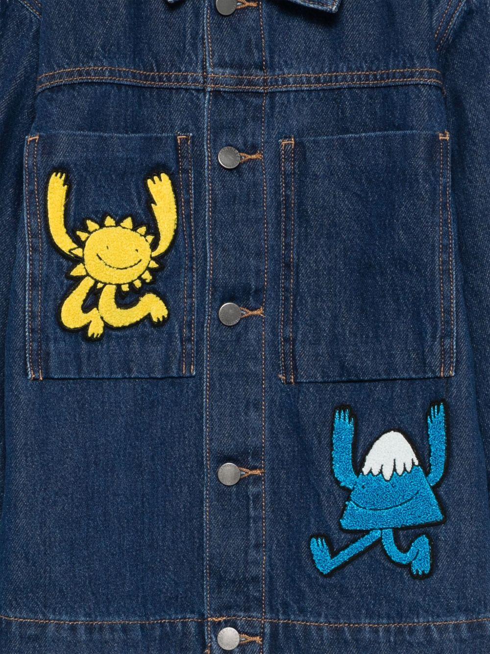 Giacca di jeans per bambino Stella McCartney Kids in denim con motivo ricamato TX2P07 Z0746 635 STELLA McCARTNEY KIDS 