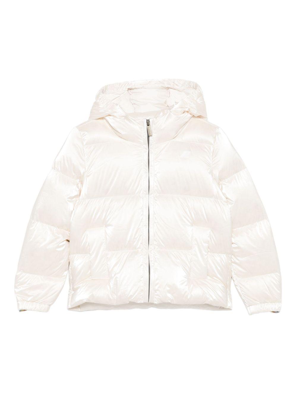 Giubbino per bambina K-Way Kids bianco con chiusura con zip K7136QW B2Z K-WAY KIDS 