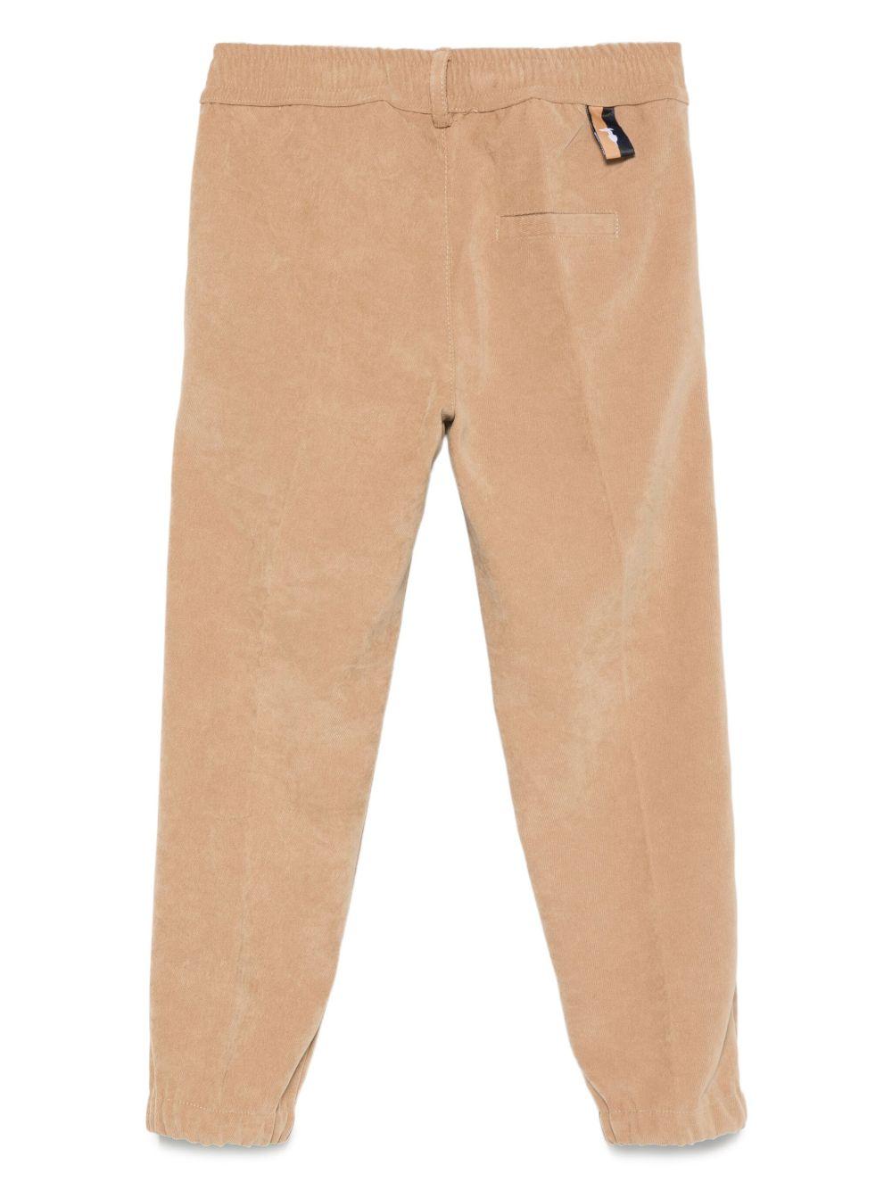 Pantaloni per bambino Trussardi Junior marroni in velluto a coste con bordi elastici TBA25150PA IRISH CR. TRUSSARDI JUNIOR 