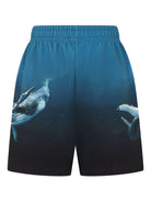 Shorts per bambino Molo blu con stampa grafica 1S25H207 3871 MOLO 