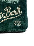 Pochette Aline per bambina MC2 Saint Barth Kids verde con decorazione in paillettes ALI0030 00302I MC2 ST. BARTH KIDS 