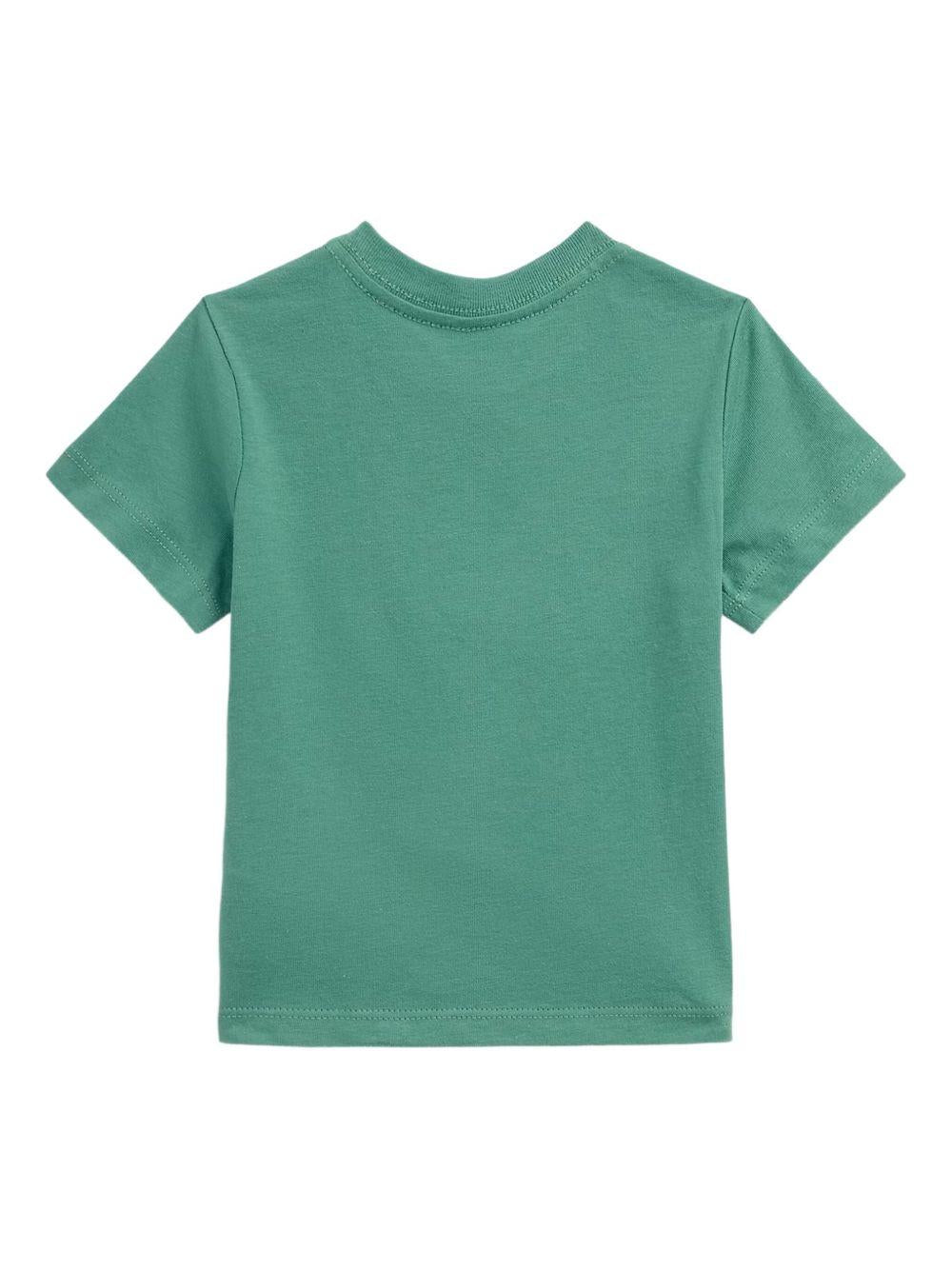 T-shirt per neonato POLO RALPH LAUREN Kids verde in cotone con stampa logo 320973121 001 Ralph Lauren kids 