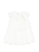 Abito per neonata La Stupenderia bianco con dettagli floreali 2CCAB66 X04 LA STUPENDERIA 