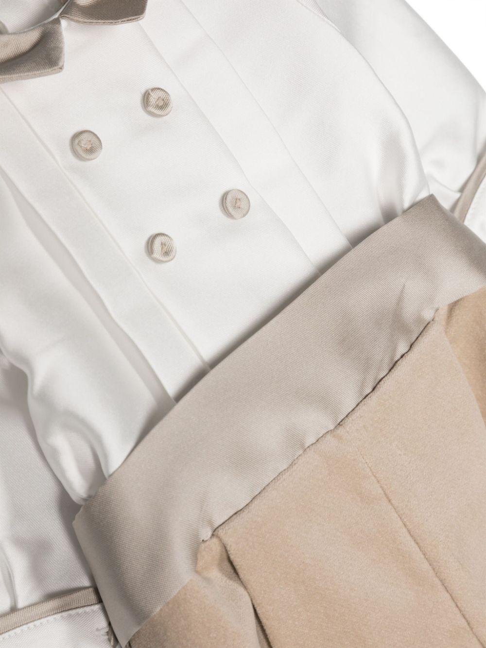 Tutina per neonato La Stupenderia beige con bottoni CBPG57 V65 LA STUPENDERIA 