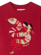 Felpa Tadda a maniche lunghe per bambino Bonpoint rosso con orlo dritto N04KSWK00001 151 BONPOINT 