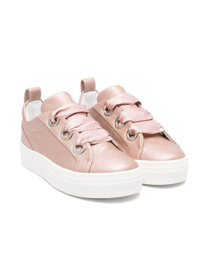 Sneakers per bambina Colorichiari rosa con soletta in pelle con logo