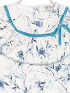 Camicia per neonata A'lapage azzurra con stampa floreale AL27BNB NAVY A'LAPAGE 