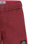 Costume da bagno per bambino Stone Island Junior rosso con applicazione logo sulla gamba K1S16B100001S0043 V0089 STONE ISLAND JUNIOR 