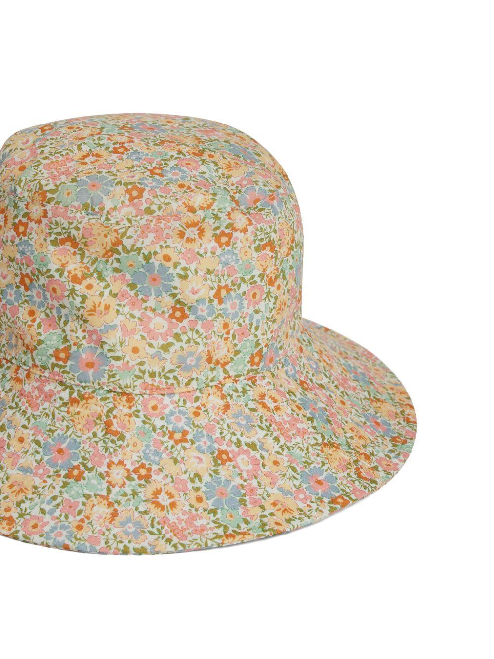 Cappello per bambina Bonpoint Faye multicolore con stampa a fiori S05GACW00007 525C BONPOINT 