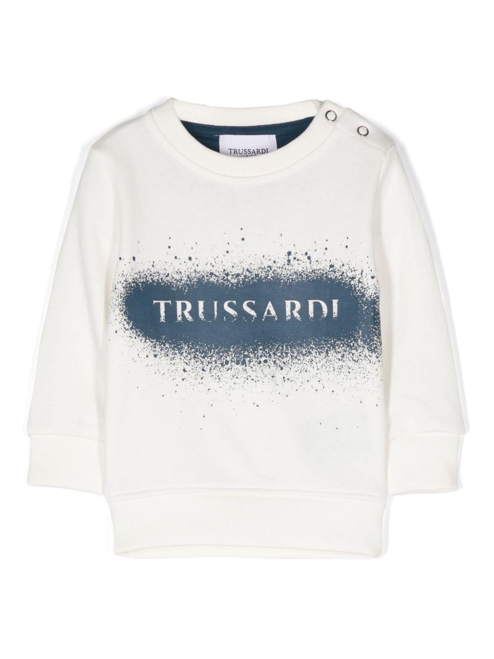 Felpa con stampa TIA24080FENB OFF-WHITE TRUSSARDI JUNIOR 