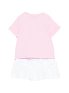 Set t-shirt e gonna per neonata Moschino Kids rosa con stampa Teddy MDG01TLAA02 84326 MOSCHINO KIDS 