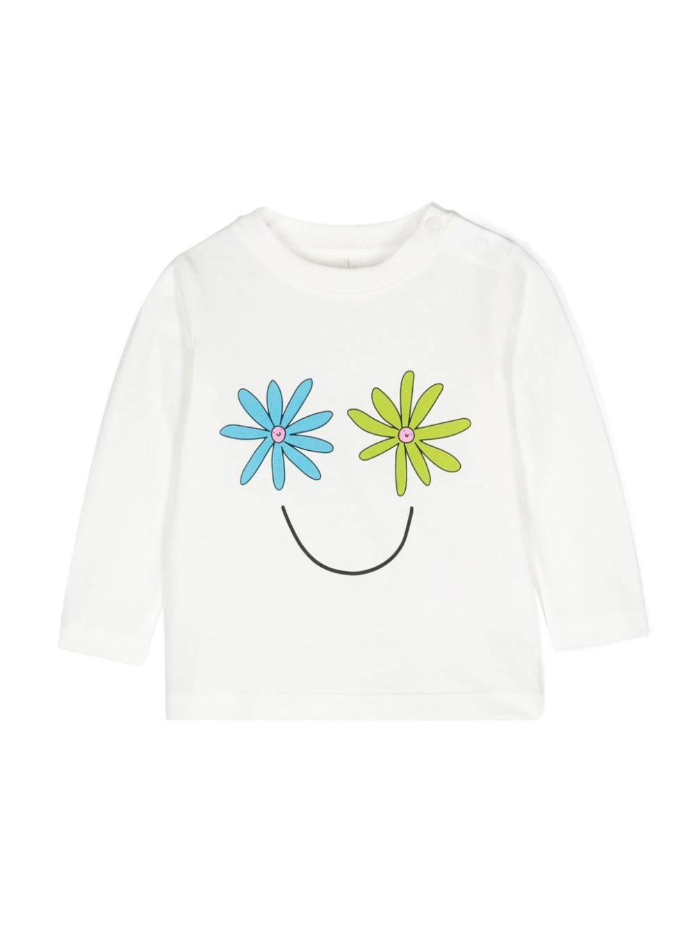 T-shirt a fiori TV8030 Z0434 101 STELLA McCARTNEY KIDS 
