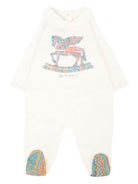 Tutina per neonati ETRO Kids bianca con motivo Pegaso GXB560 Z3186 101MC ETRO KIDS 