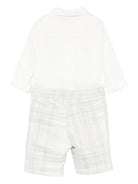 Completo camicia e pantaloncini per neonato La Stupenderia azzurro con motivo a quadri 1CCCT23 Z09 LA STUPENDERIA 