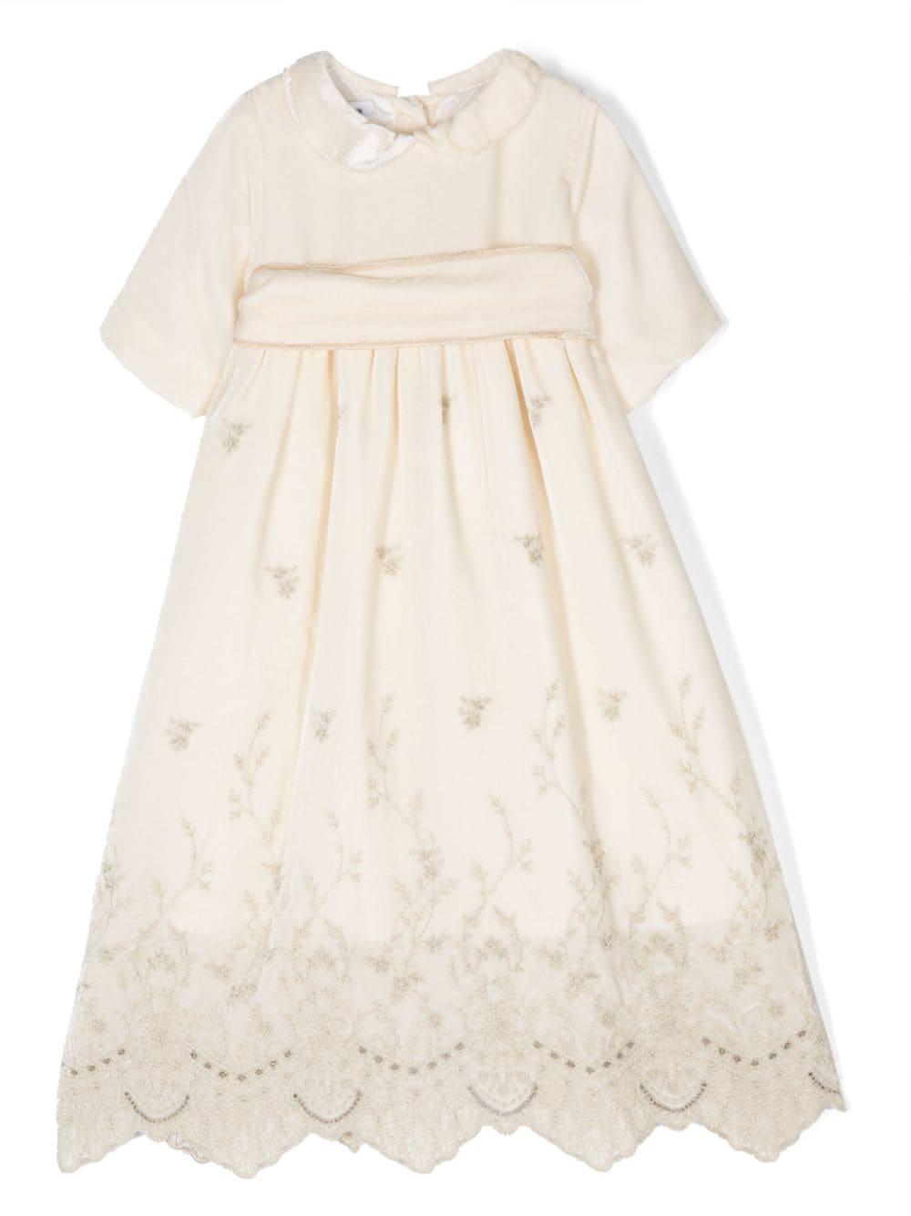 Abito per bambina Jesurum Baby Cà Rezzonico beige con ricamo CA REZZONICO 62 JESURUM 