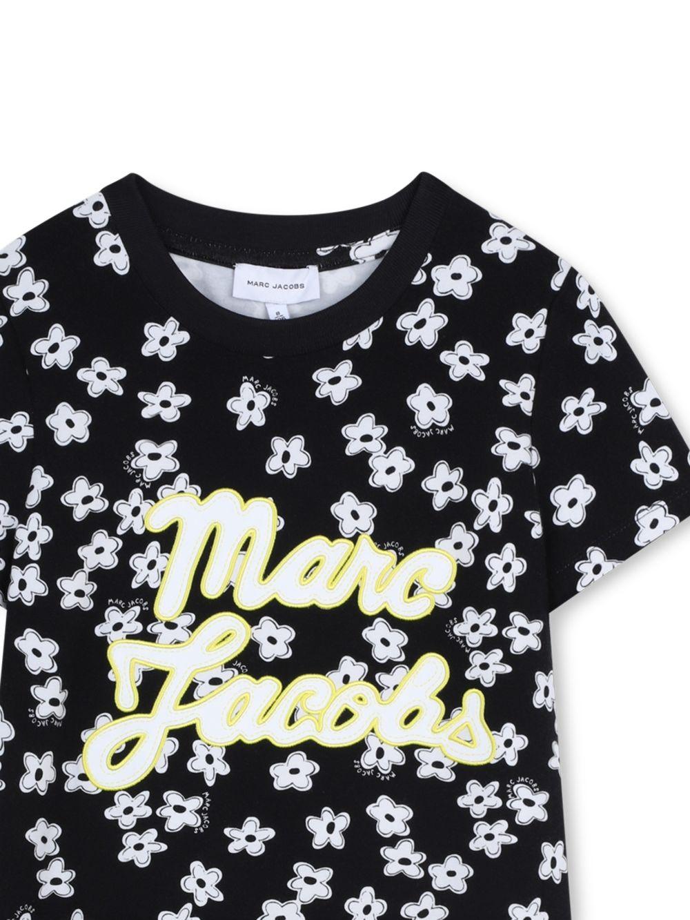 Abito per bambina The Marc Jacobs Kids nero con stampa a fiori W60861 09B THE MARC JACOBS KIDS 