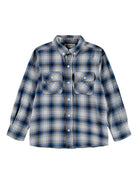 Camicia per bambino Molo blu con motivo a quadri 1W25C202 5545 MOLO 