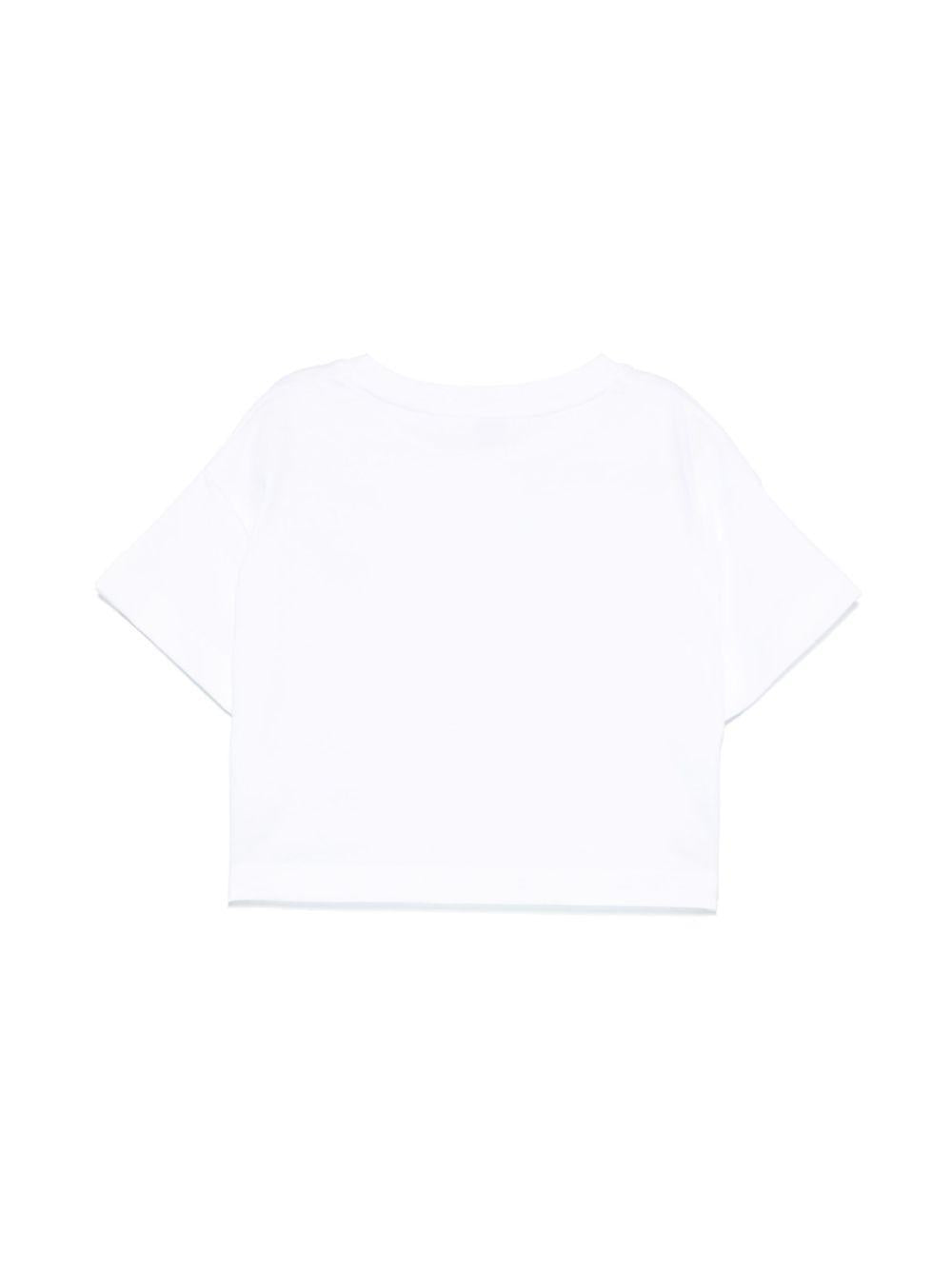 T-shirt per bambino Il Gufo bianco con ricamo con logo P25TS473MF001 151 IL GUFO 