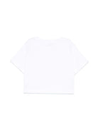 T-shirt per bambino Il Gufo bianco con ricamo con logo P25TS473MF001 151 IL GUFO 