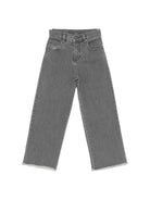 Jeans per bambina Douuod Kids grigi con orlo sfrangiato DX6P50 Z2869 916 DOUUOD 