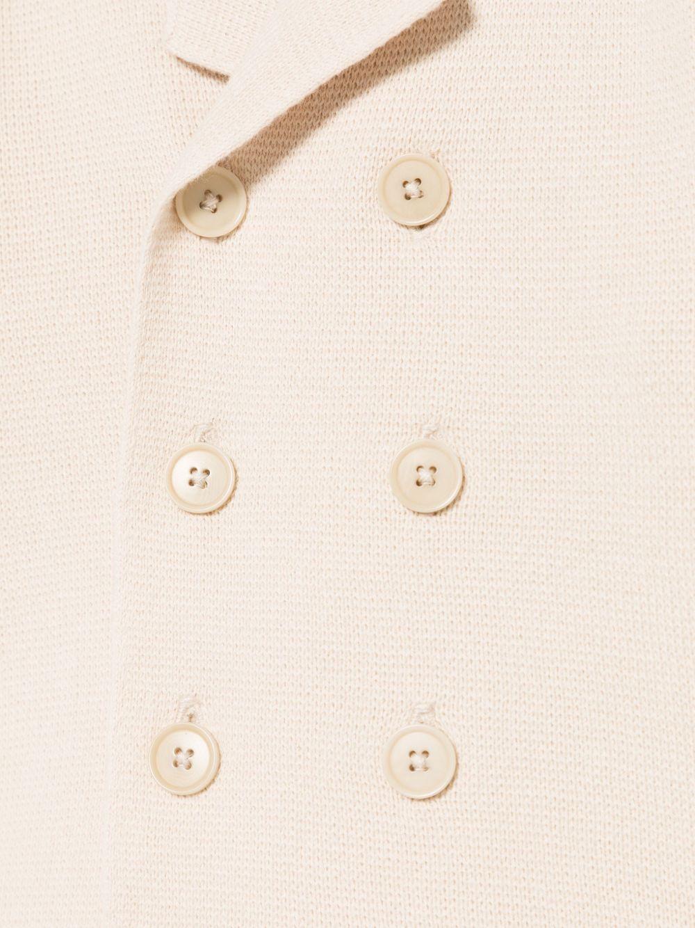Cardigan per neonato Il Gufo beige con chiusura doppiopetto in cotone P25GF402EM109 121 IL GUFO 