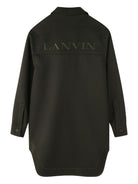 Abito per bambina Lanvin Enfant nero con ricamo con logo N30268 U60 LANVIN 