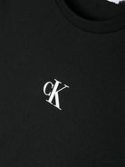 T-shirt con stampa per bambina Calvin Klein Kids nero con scollo rotondo IG0IG02136 BEH CALVIN KLEIN KIDS 