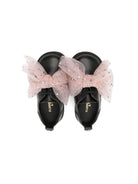 Sneakers per bambina Florens nero con fiocco rosa E7202 13W FLORENS 