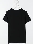 T-shirt a girocollo per bambino Mini Rodini nero con orlo dritto 1000000199 BLACK MINI RODINI 