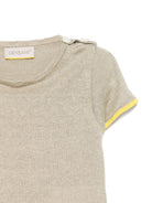 T-shirt per neonata Gensami kids grigio in maglia GIR01-B-SOFT GREY BEIGE GENSAMI 