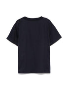 T-shirt per bambino Paolo Pecora Kids blu con logo ricamato PP3906 BLU PAOLO PECORA KIDS 