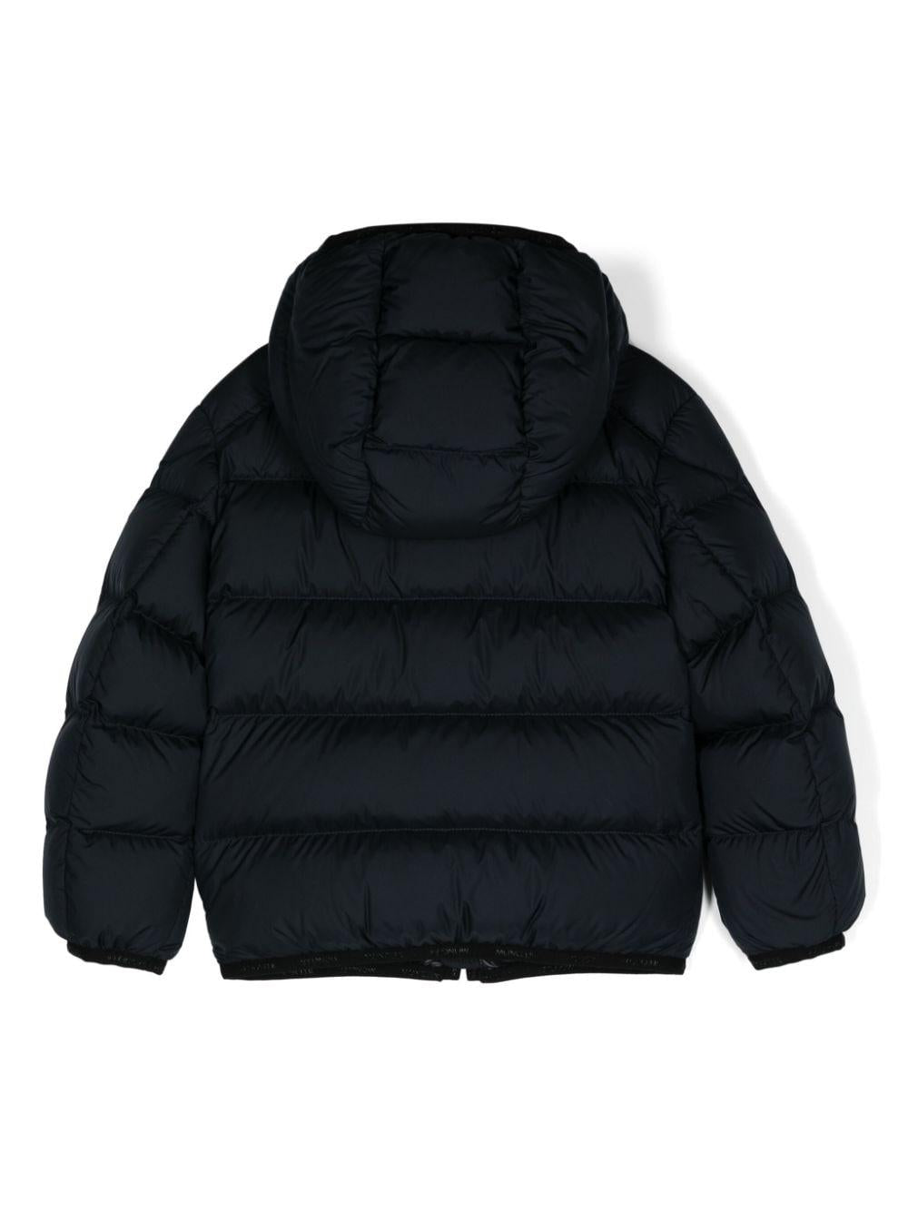 Giubbino Mattan per bambino Moncler Enfant blu con toppa con logo sulla manica J29541A00058 549SK 77G MONCLER ENFANT 