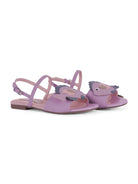 Sandali per bambina Stella McCartney Kids viola con applicazione pesci TY0B86 Z3611 539 STELLA McCARTNEY KIDS 