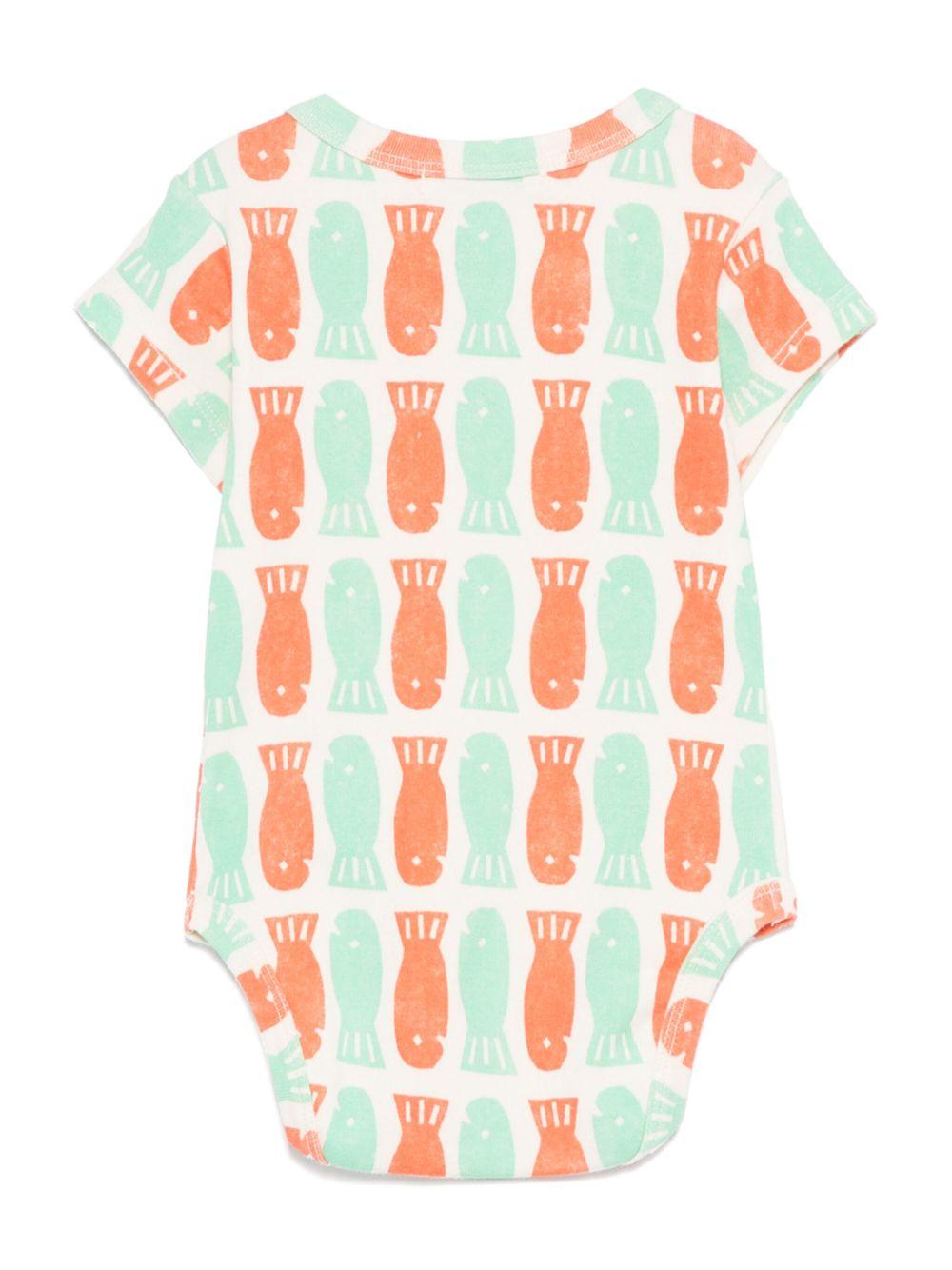 Body per neonato Bobo Choses Lucky Fish beige con stampa all-over B125AB112 199 BOBO CHOSES 