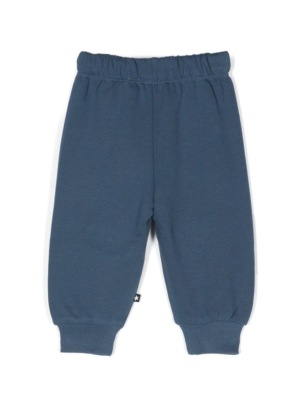Pantaloni sportivi per neonato Molo blu con dettaglio orsetto sulle ginocchia 6W24I225 3750 MOLO 