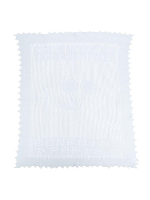 Bonpoint baby blanket in blue with logo