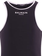 T-shirt per bambina Balmain Kids nera con logo stampato sul davanti BY8A12 Z3277 930BC BALMAIN KIDS 