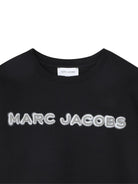 T-shirt per bambino The Marc Jacobs Kids nera con logo sul davanti W60755 09B THE MARC JACOBS KIDS 