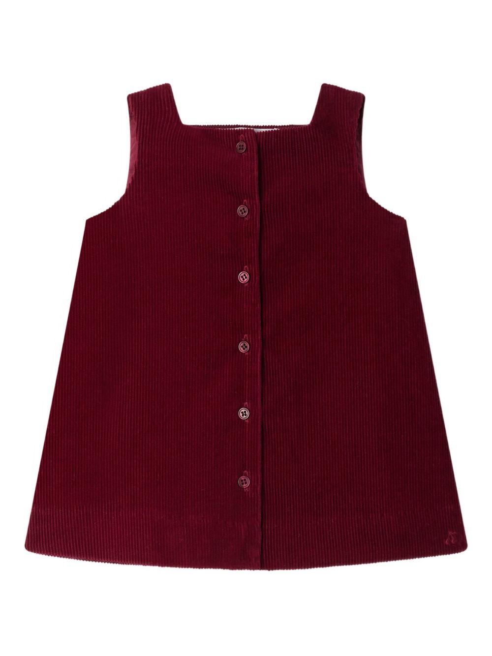 Abito per neonata Bonpoint rosso scuro con motivo a coste W05XDRW00001 053 BONPOINT 