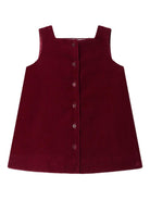 Abito per neonata Bonpoint rosso scuro con motivo a coste W05XDRW00001 053 BONPOINT 